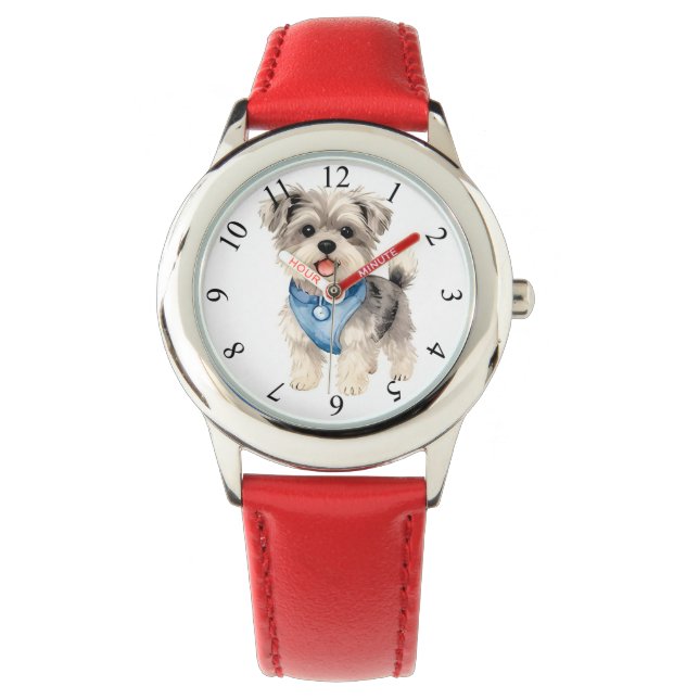 Elegant Gold Grooming Pet Personalized Collection Horloge (Voorkant)