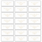 Elegant Gold Guest Adresetiketten Sticker (Voorkant)
