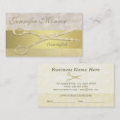Elegant Gold Haarstylist — Herinnering voor benoem Afsprakenkaartje (Voorkant / Achterkant)