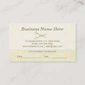 Elegant Gold Haarstylist — Herinnering voor benoem Afsprakenkaartje (Achterkant)