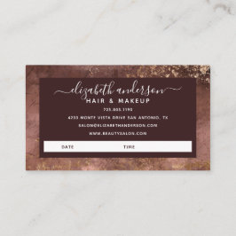 Elegant Gold Hair Stylist Salon Appointine Visitekaartje