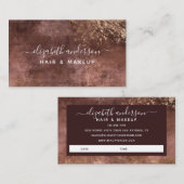 Elegant Gold Hair Stylist Salon Appointine Visitekaartje (Voorkant / Achterkant)