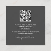 Elegant Gold Hair Stylist Square Vierkante Visitekaartje (Achterkant)