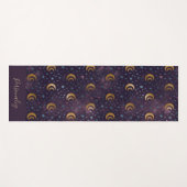 Elegant Gold Half Moon Galaxy Stars Zen Meditation Yogamat (Voorkant (horizontaal))