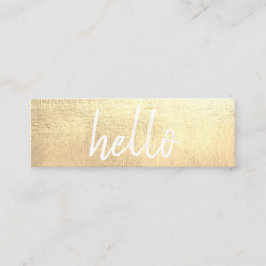 Elegant Gold Hallo EventPlanner Mini Visitekaartje
