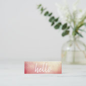 Elegant Gold Hallo EventPlanner Mini Visitekaartje (Staand voorkant)