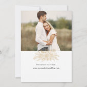 Elegant Gold Hand Drawn Roos Foto Save the Date (Achterkant)