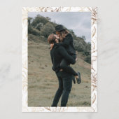 Elegant Gold Hand - foto van botanische bruiloft Save The Date (Achterkant)