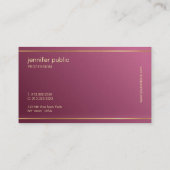 Elegant Gold Hand Script esthetische Elite Luxe Visitekaartje (Achterkant)