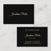 Elegant Gold Hand Script-lettertype Professional Visitekaartje (Voorkant / Achterkant)