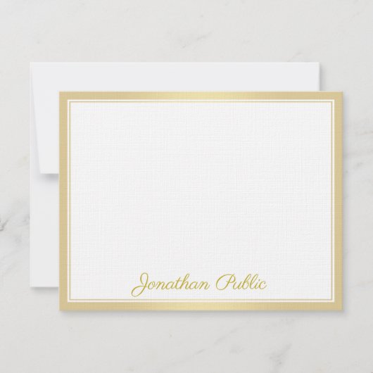 Elegant Gold Hand Script Text Sjabloon Luxe (Voorkant)