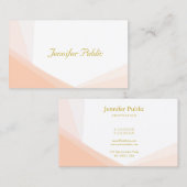 Elegant Gold Handgeschreven naam Professional Mode Visitekaartje (Voorkant / Achterkant)