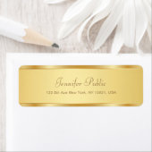 Elegant Gold Handgeschreven Script Name Profession Etiket (Insitu)