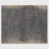 Elegant  Gold Handwrite Letter on Black T Cadeaupapier (Vlak)