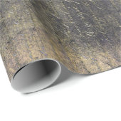 Elegant  Gold Handwrite Letter on Black T Cadeaupapier (Rol Hoek)