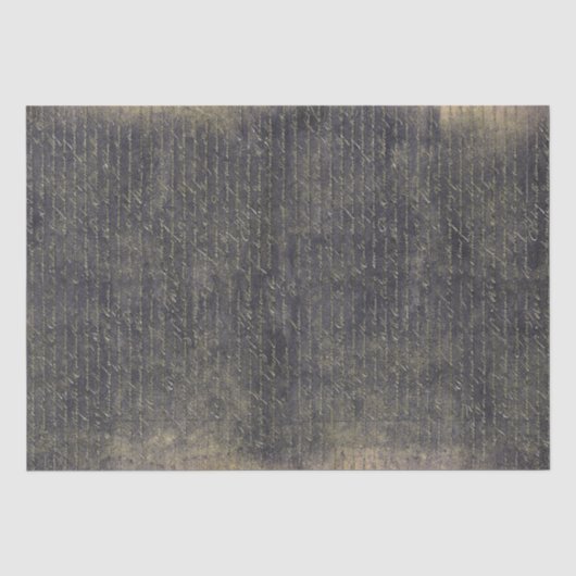 Elegant Gold Handwrite Letter on Black Tissuepapier (Voorkant)