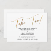 Elegant Gold Handwriting duurt twee weken Kaart (Voorkant / Achterkant)