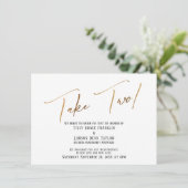 Elegant Gold Handwriting duurt twee weken Kaart (Staand voorkant)
