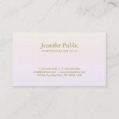 Elegant Gold Handwrity Script Minimalist Trendy Visitekaartje (Achterkant)