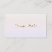Elegant Gold Handwrity Script Minimalist Trendy Visitekaartje (Voorkant)