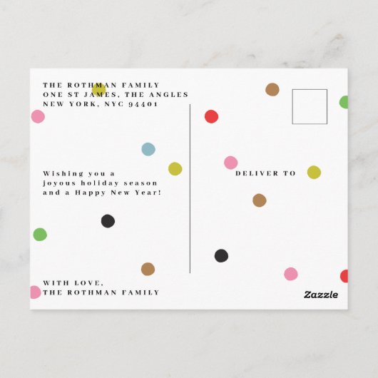 Elegant Gold HAPPIEST NEW YEARS 2026 Foto Lijst Briefkaart (Achterkant)