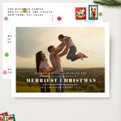 Elegant Gold HAPPIEST NEW YEARS 2026 Foto Lijst Briefkaart