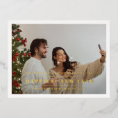 Elegant Gold HAPPIEST NEW YEARS 2026 Foto Lijst Folie Feestdagen Briefkaart (Voorkant)