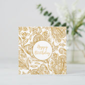 Elegant Gold Happy Birthday (Staand voorkant)