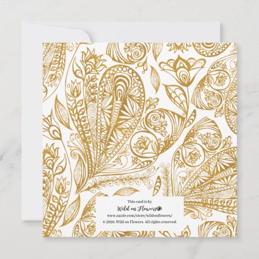 Elegant Gold Happy Birthday (Achterkant)