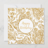 Elegant Gold Happy Birthday (Voorkant)