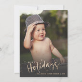 Elegant Gold Happy Feestdagenkaart (Voorkant)