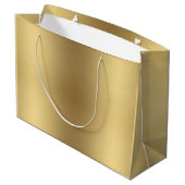 Elegant Gold Happy Jubileum Naam Grote Gift Bag Groot Cadeauzakje (Achterkant Gekanteld)