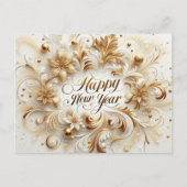 Elegant Gold Happy New Year Briefkaart (Voorkant)