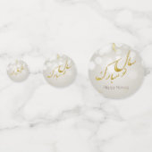 Elegant Gold Happy Norooz Persian Nieuwjaar Confetti (Achterkanten)