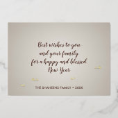 Elegant Gold Happy Norooz Persian Nieuwjaar Folie Feestdagenkaart (Achterkant)