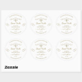 Elegant Gold  hart op witte productlabels Ronde Sticker (Vel)