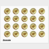 Elegant Gold Hartelijk dank Afstuderen voor script Ronde Sticker (Vel)