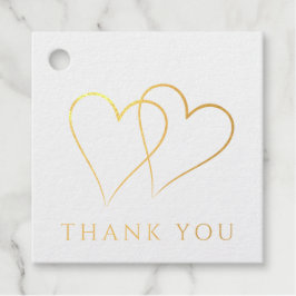 Elegant Gold Hartelijk dank Folie Favor Tags