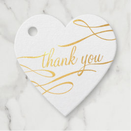 Elegant Gold Hartelijk dank Folie Favor Tags