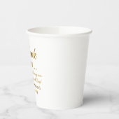 Elegant Gold Hartelijk dank voor uw bruiloft Papieren Bekers (Links)