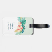 Elegant Gold Hawaiian Hibiscus Bagagelabel (Achterkant horizontaal)