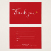 Elegant Gold Heart Business Cadeaubon Visitekaartje (Voorkant /achterkant)