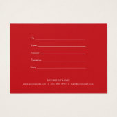 Elegant Gold Heart Business Cadeaubon Visitekaartje (Achterkant)