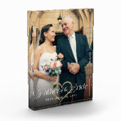 Elegant Gold Heart Father of the Bride Keepsake Fotoblokken (Links)