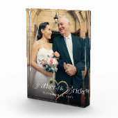 Elegant Gold Heart Father of the Bride Keepsake Fotoblokken (Rechts)
