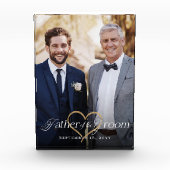 Elegant Gold Heart Father of the Groom Keepsake Fotoblokken (Voorkant)
