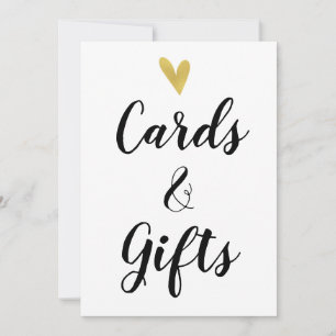 Elegant Gold Heart Kaarten & cadeaubord
