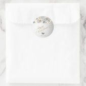 Elegant Gold Heart, kerstversieringen Ronde Sticker (Tas)