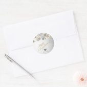 Elegant Gold Heart, kerstversieringen Ronde Sticker (Envelop)