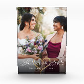 Elegant Gold Heart Mother of the Bride Keepsake Fotoblokken (Voorkant)